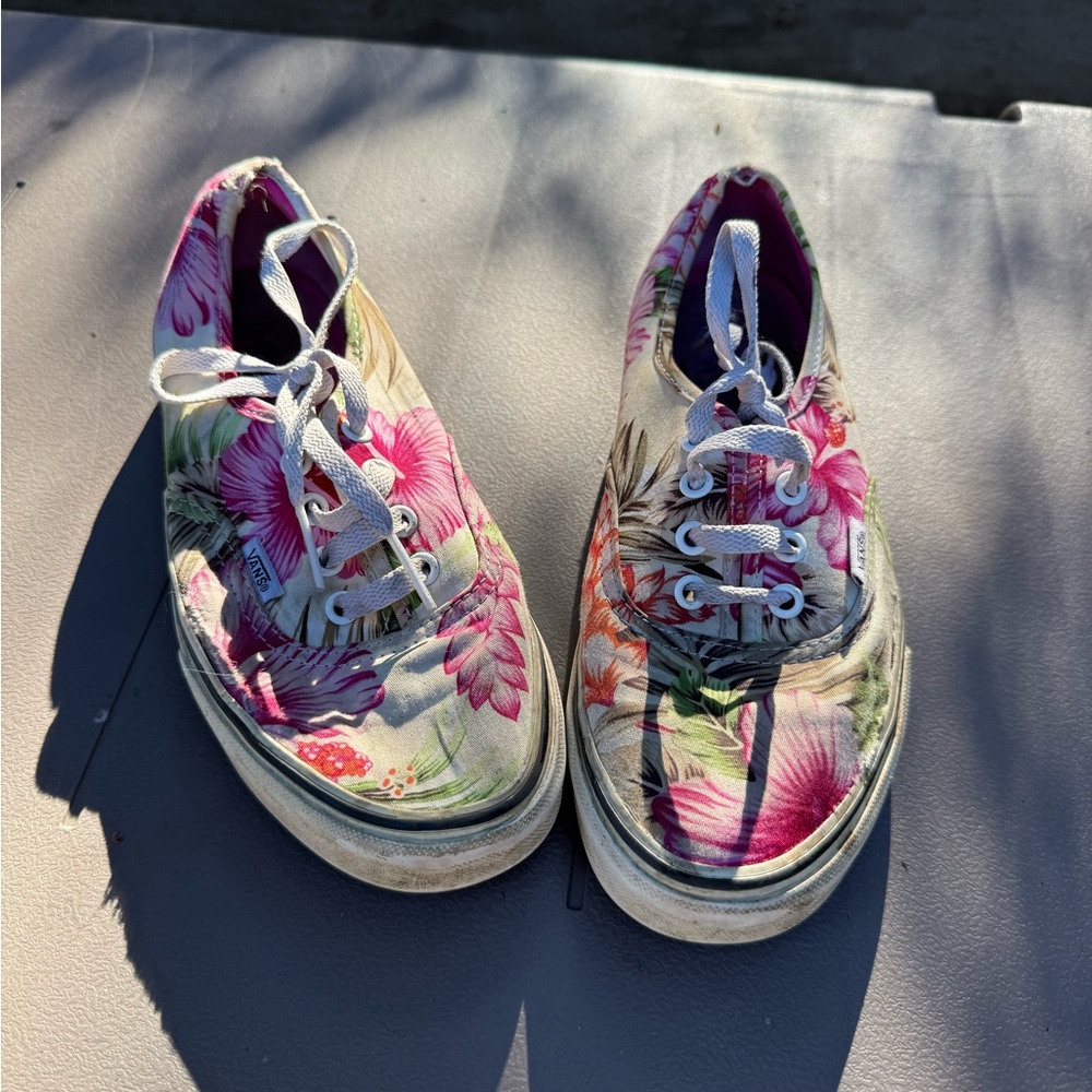 Floral Vans Canvas Sneakers